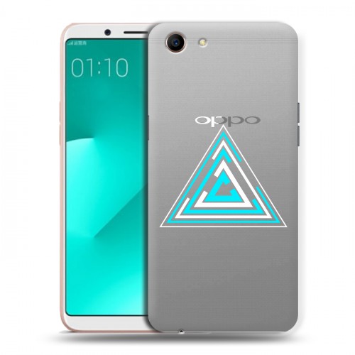 Полупрозрачный дизайнерский пластиковый чехол для OPPO A83 Абстракции 3