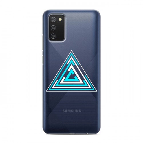 Полупрозрачный дизайнерский пластиковый чехол для Samsung Galaxy A02s Абстракции 3