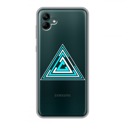 Полупрозрачный дизайнерский пластиковый чехол для Samsung Galaxy A04 Абстракции 3