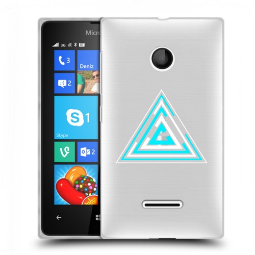 Полупрозрачный дизайнерский пластиковый чехол для Microsoft Lumia 435 Абстракции 3