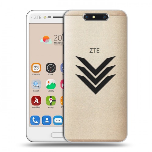 Полупрозрачный дизайнерский пластиковый чехол для ZTE Blade V8 Армия