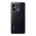 Полупрозрачный дизайнерский силиконовый чехол для Realme C53 Армия