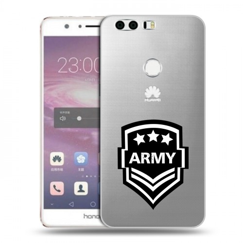 Полупрозрачный дизайнерский пластиковый чехол для Huawei Honor 8 Армия
