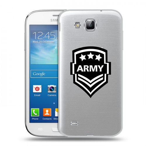 Полупрозрачный дизайнерский пластиковый чехол для Samsung Galaxy Premier Армия