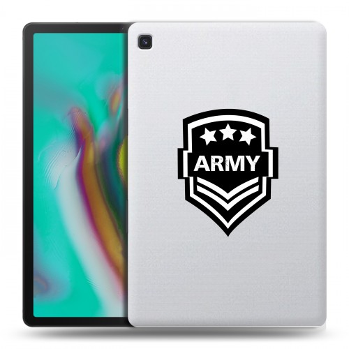 Полупрозрачный дизайнерский пластиковый чехол для Samsung Galaxy Tab S5e Армия