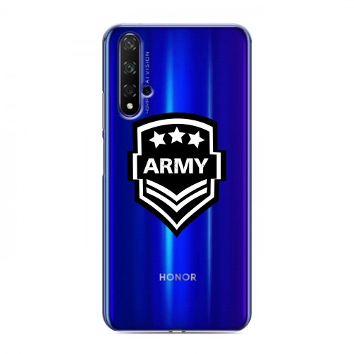 Полупрозрачный дизайнерский силиконовый чехол для Huawei Honor 20 Армия