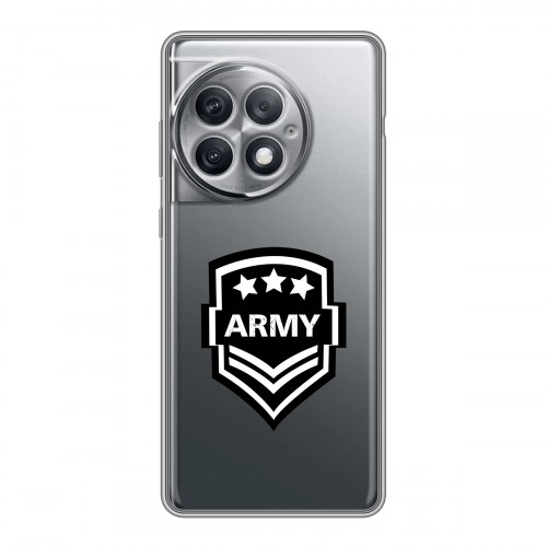 Полупрозрачный дизайнерский пластиковый чехол для OnePlus Ace 2 Pro Армия