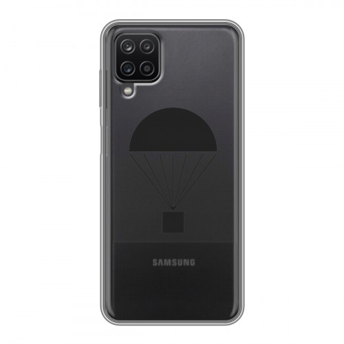 Полупрозрачный дизайнерский пластиковый чехол для Samsung Galaxy A12 Армия