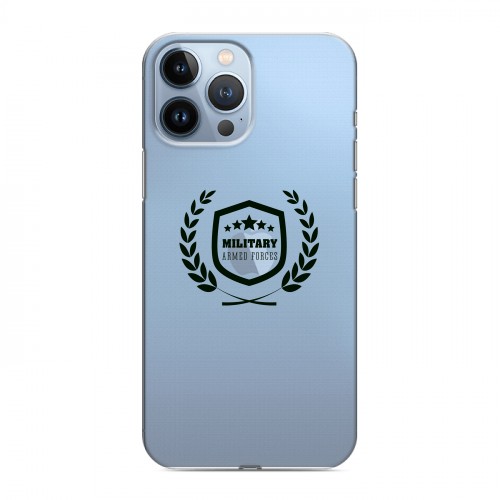 Полупрозрачный дизайнерский силиконовый чехол для Iphone 13 Pro Max Армия