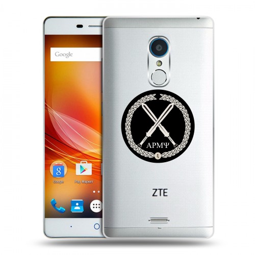 Полупрозрачный дизайнерский пластиковый чехол для ZTE Blade X9 Армия