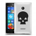 Полупрозрачный дизайнерский пластиковый чехол для Microsoft Lumia 435 Армия