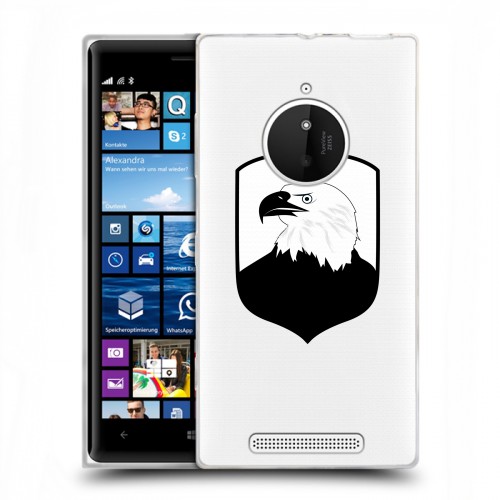 Полупрозрачный дизайнерский пластиковый чехол для Nokia Lumia 830 Армия