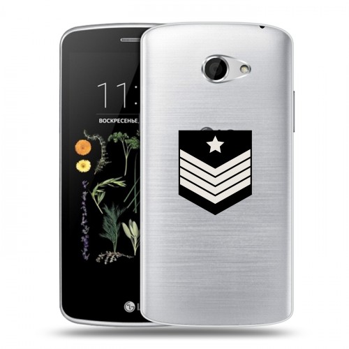 Полупрозрачный дизайнерский силиконовый чехол для LG K5 Армия