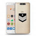 Полупрозрачный дизайнерский пластиковый чехол для ZTE Blade V8 Армия