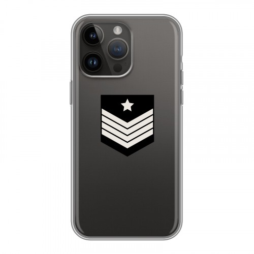 Полупрозрачный дизайнерский пластиковый чехол для Iphone 14 Pro Max Армия