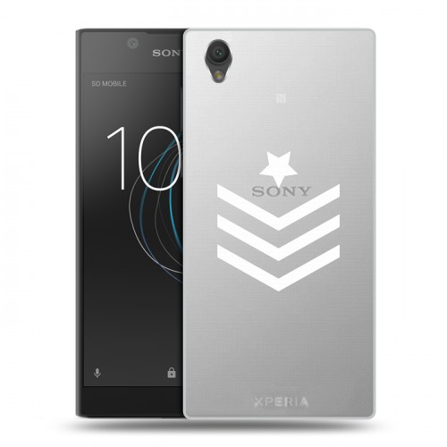 Полупрозрачный дизайнерский пластиковый чехол для Sony Xperia L1 Армия