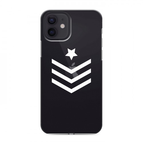 Полупрозрачный дизайнерский силиконовый чехол для Iphone 12 Армия