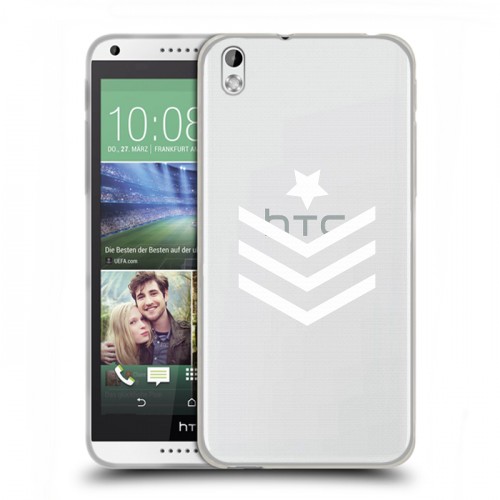 Полупрозрачный дизайнерский пластиковый чехол для HTC Desire 816 Армия