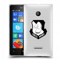 Полупрозрачный дизайнерский пластиковый чехол для Microsoft Lumia 435 Армия