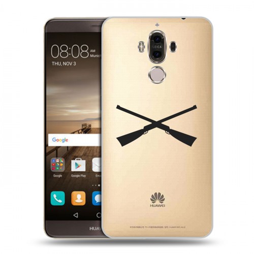 Полупрозрачный дизайнерский пластиковый чехол для Huawei Mate 9 Армия