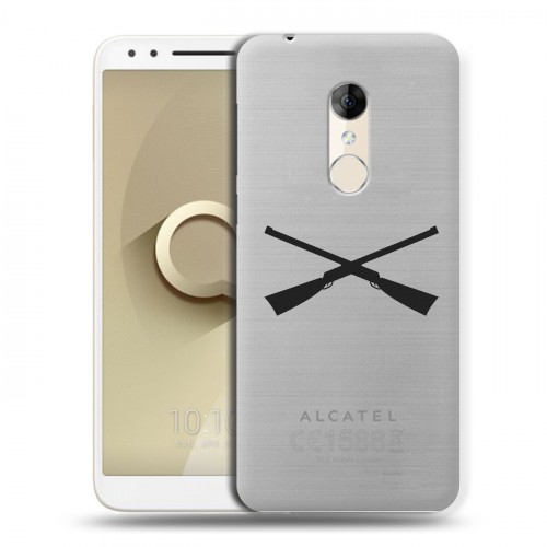 Полупрозрачный дизайнерский пластиковый чехол для Alcatel 3 Армия