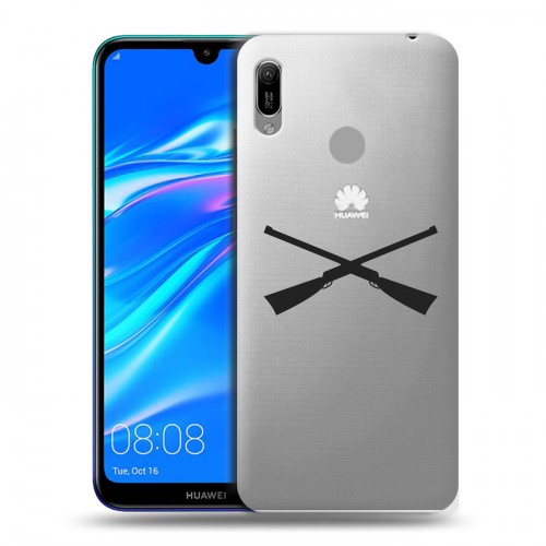 Полупрозрачный дизайнерский пластиковый чехол для Huawei Y6 (2019) Армия