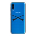 Полупрозрачный дизайнерский силиконовый чехол для Samsung Galaxy A50 Армия