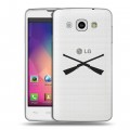 Полупрозрачный дизайнерский пластиковый чехол для LG L60 Армия