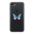 Полупрозрачный дизайнерский силиконовый чехол для Iphone 7 прозрачные Бабочки 