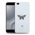 Полупрозрачный дизайнерский пластиковый чехол для Xiaomi Mi5C прозрачные Бабочки 