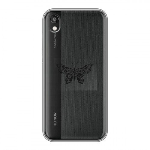 Полупрозрачный дизайнерский силиконовый чехол для Huawei Honor 8s прозрачные Бабочки 