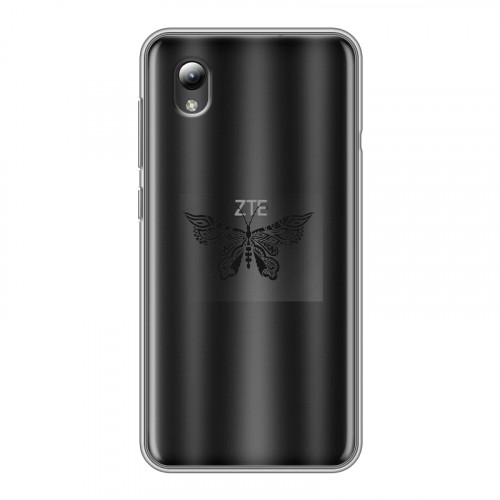 Полупрозрачный дизайнерский пластиковый чехол для ZTE Blade A3 (2019) прозрачные Бабочки 