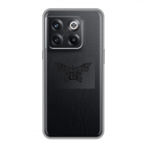 Полупрозрачный дизайнерский силиконовый чехол для OnePlus 10T прозрачные Бабочки 