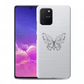 Полупрозрачный дизайнерский пластиковый чехол для Samsung Galaxy S10 Lite прозрачные Бабочки 