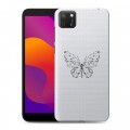 Полупрозрачный дизайнерский силиконовый чехол для Huawei Honor 9S прозрачные Бабочки 