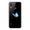 Полупрозрачный дизайнерский пластиковый чехол для Huawei P20 Lite прозрачные Бабочки 