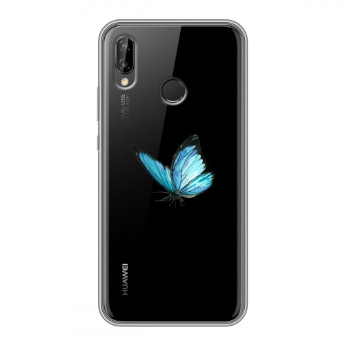 Полупрозрачный дизайнерский пластиковый чехол для Huawei P20 Lite прозрачные Бабочки 