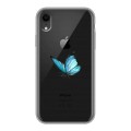 Полупрозрачный дизайнерский силиконовый чехол для Iphone Xr прозрачные Бабочки 