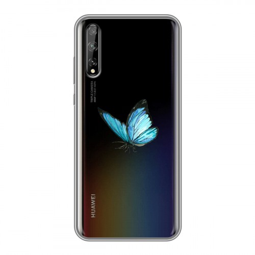 Полупрозрачный дизайнерский силиконовый чехол для Huawei Y8p прозрачные Бабочки 