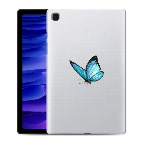 Полупрозрачный дизайнерский силиконовый чехол для Samsung Galaxy Tab A7 10.4 (2020) прозрачные Бабочки 