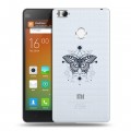 Полупрозрачный дизайнерский пластиковый чехол для Xiaomi Mi4S прозрачные Бабочки 