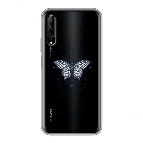 Полупрозрачный дизайнерский силиконовый чехол для Huawei Y9s прозрачные Бабочки 