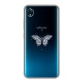 Полупрозрачный дизайнерский силиконовый чехол для Vivo Y91C прозрачные Бабочки 