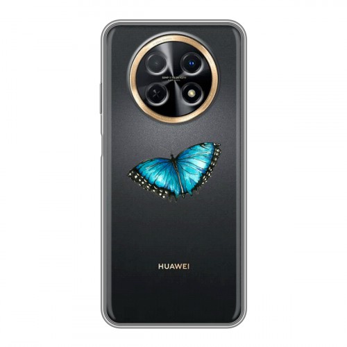 Полупрозрачный дизайнерский пластиковый чехол для Huawei Nova Y91 прозрачные Бабочки 