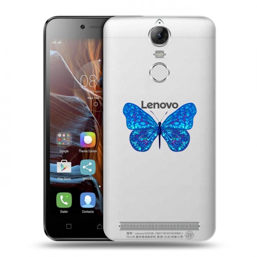 Полупрозрачный дизайнерский пластиковый чехол для Lenovo K5 Note прозрачные Бабочки 