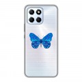 Полупрозрачный дизайнерский силиконовый чехол для Huawei Honor X6 прозрачные Бабочки 