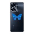 Полупрозрачный дизайнерский пластиковый чехол для Realme C55 прозрачные Бабочки 