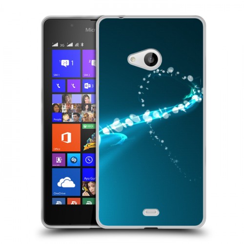 Дизайнерский пластиковый чехол для Microsoft Lumia 540 Абстракции Сияние