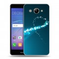 Дизайнерский пластиковый чехол для Huawei Y3 (2017) Абстракции Сияние