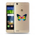 Полупрозрачный дизайнерский пластиковый чехол для Huawei GR3 прозрачные Бабочки 